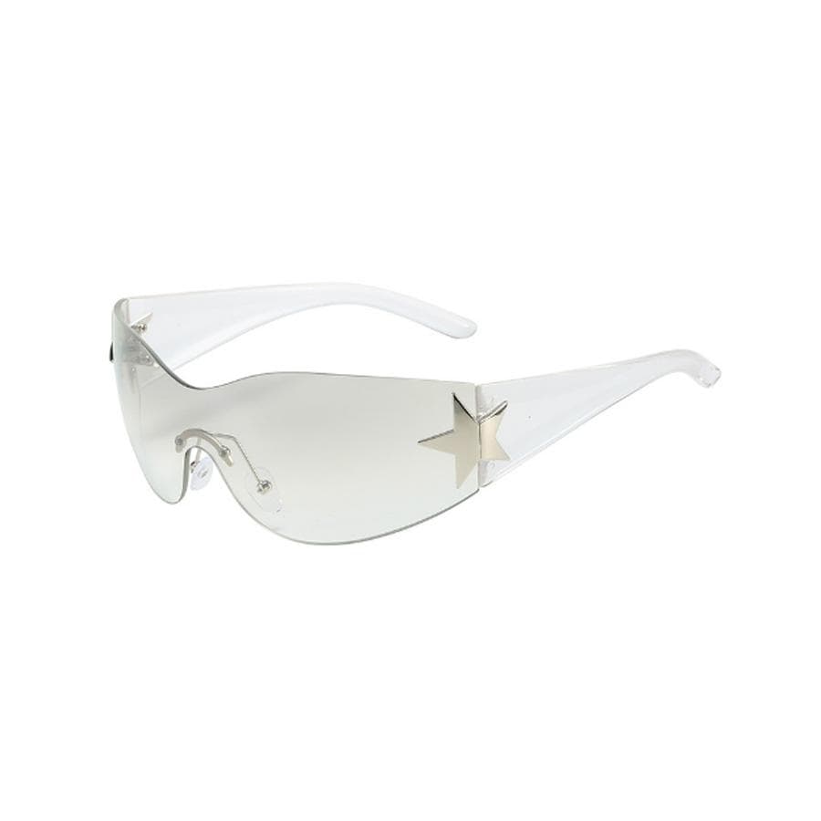 New Women Rimless Star Sunglasses Y2K Hip Hop Fashion Eyewear Beach Party Accessories Trendy Eyeglasses 1PC