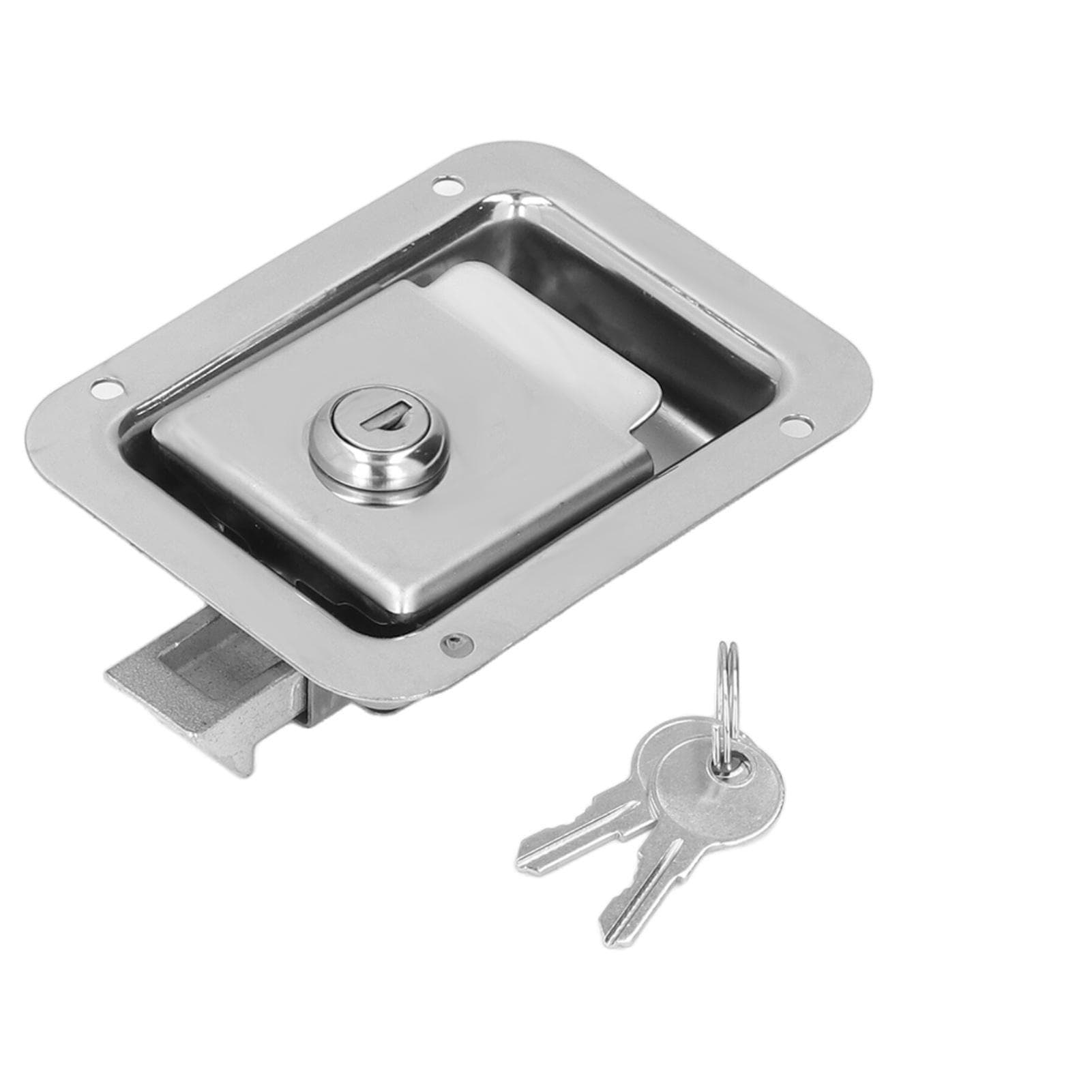 Travel Trailer Lock Stainless Steel Flush Mount Paddle Handle RV Door Latch for Toolbox Cabinet