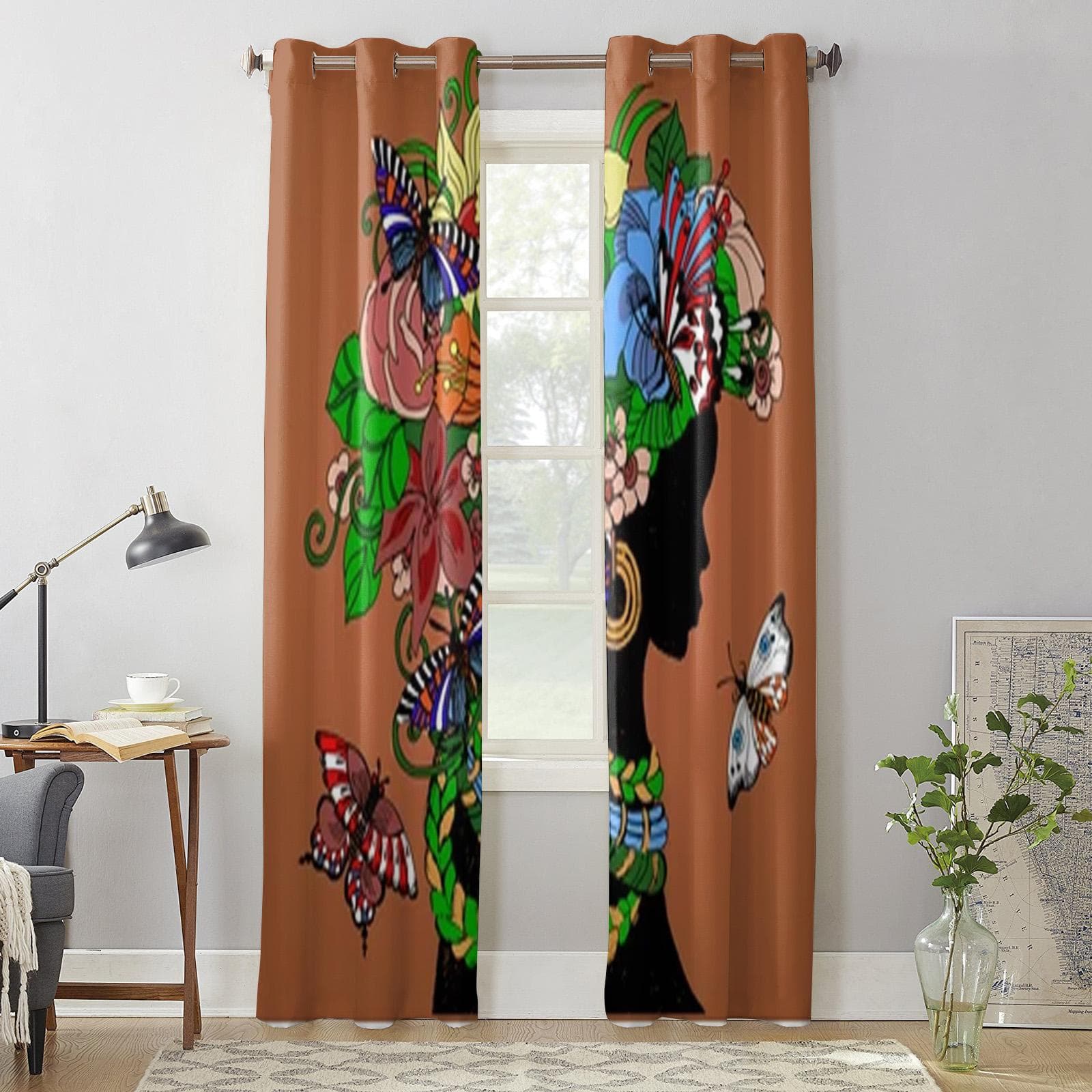 Beautiful Fashion Women Window Curtains For Living Room Bedroom Luxury Modern Kitchen Curtains Fabric Drapes 135W x 60H(cm) x1