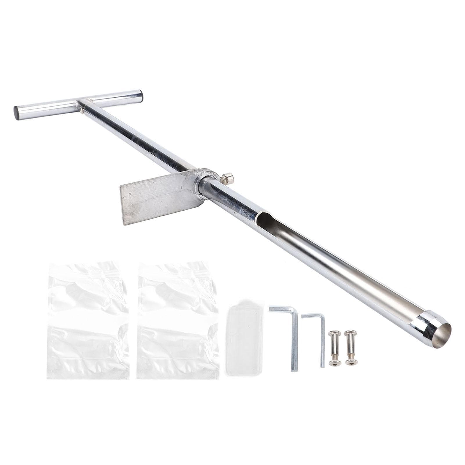 Soil Sampler with Foot Pedal T Shape Handle Stainless Steel Soil Probe Test Kit for Garden Lawn