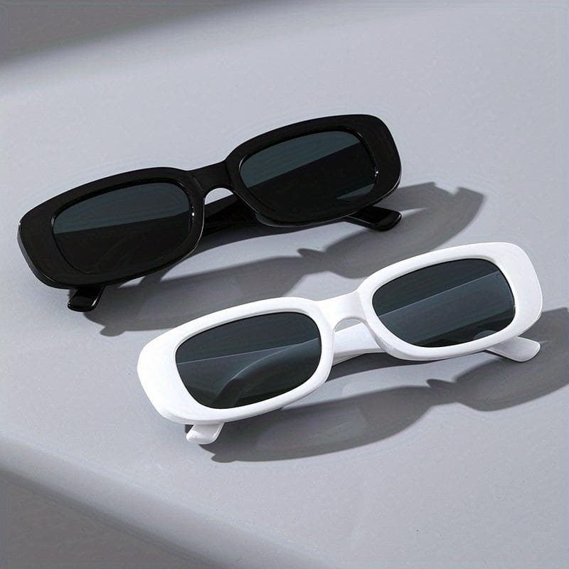 1/2PCS Rectangular Sunglasses Frame Unisex Same Style All-Match Square Glass UV Protection Trendy