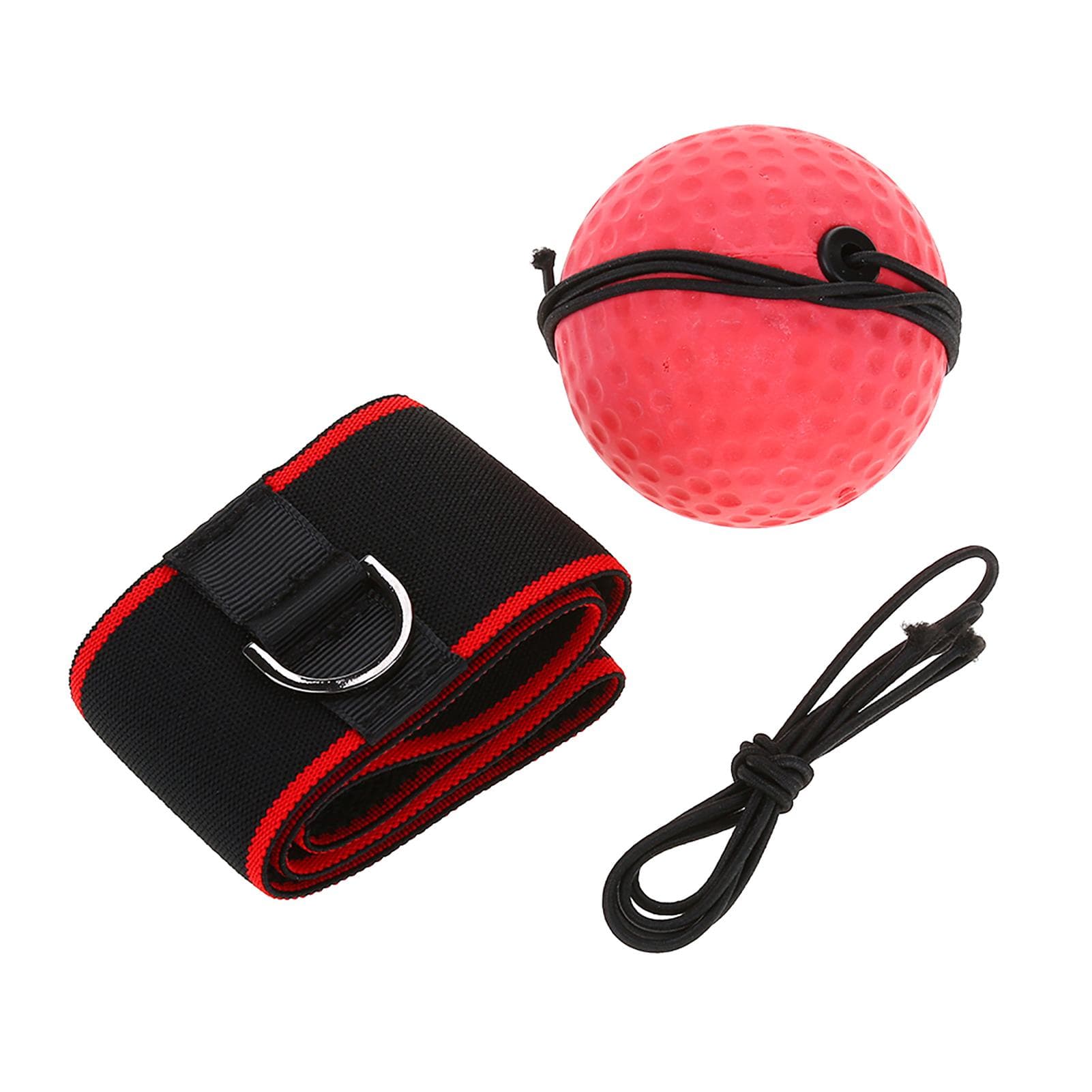 Adult Boxing Punch Exercise Ball with Head Band for Speed Training (Red Headband)