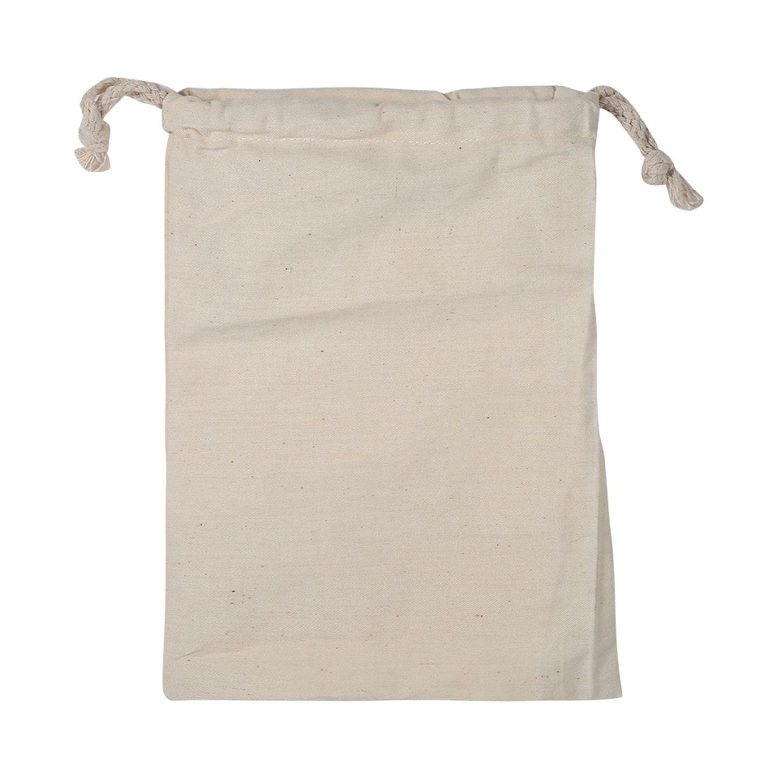 Household Plain Cotton Drawstring Storage Laundry Sack Stuff Bag for Travel Home Use 30 * 40CM Black