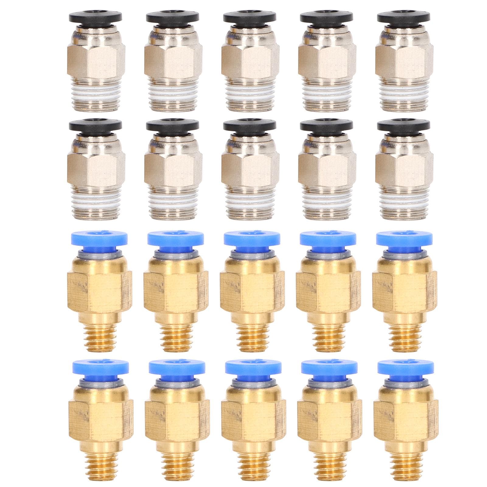 20Pcs 3D Printer Pneumatic Fitting PC4?M6 PC4?10 Accessory Set Kit for Creality Ender 3