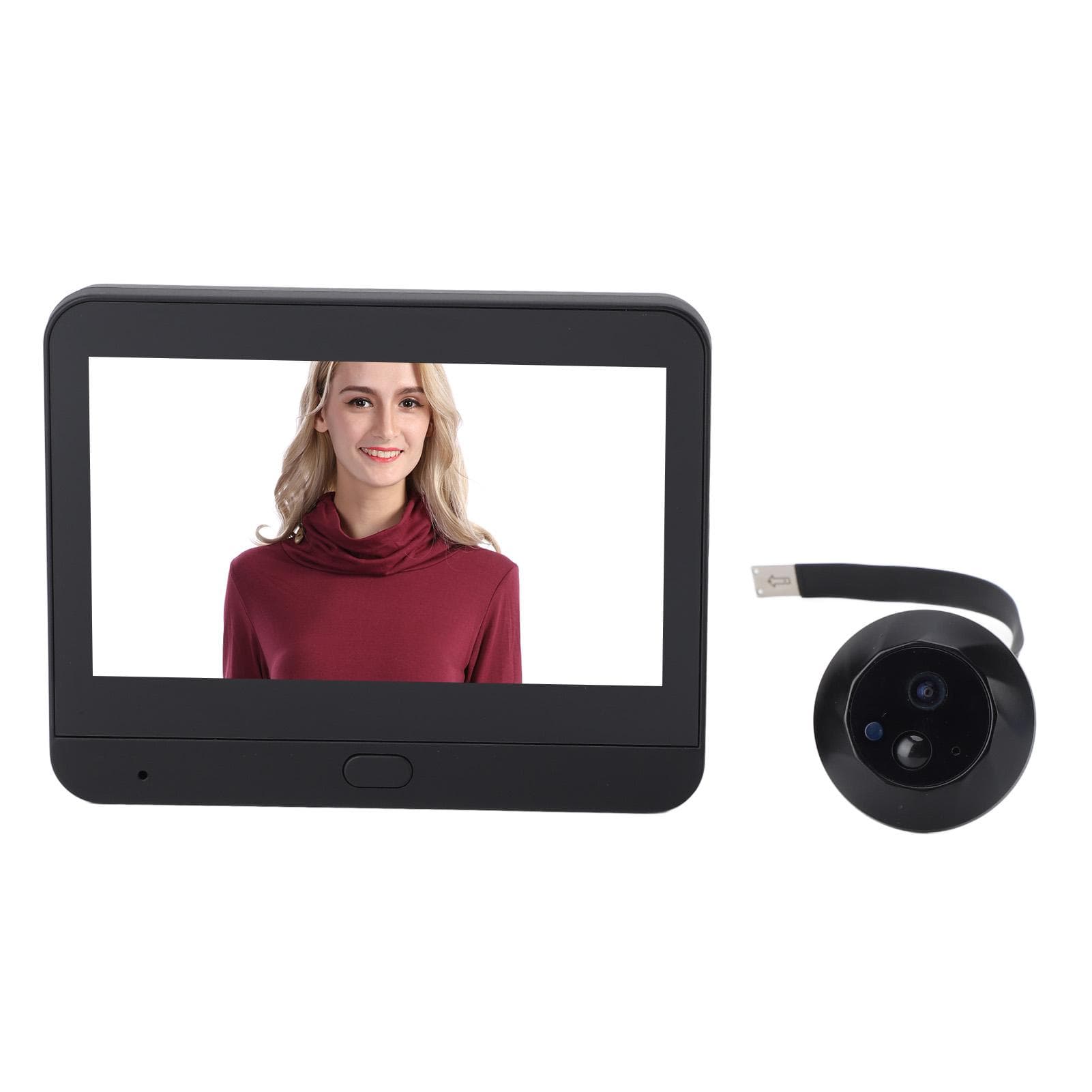 Digital Door Viewer Camera 4.3in Color Screen 2 Way Talk Night Vision 1080P Motion Detection for