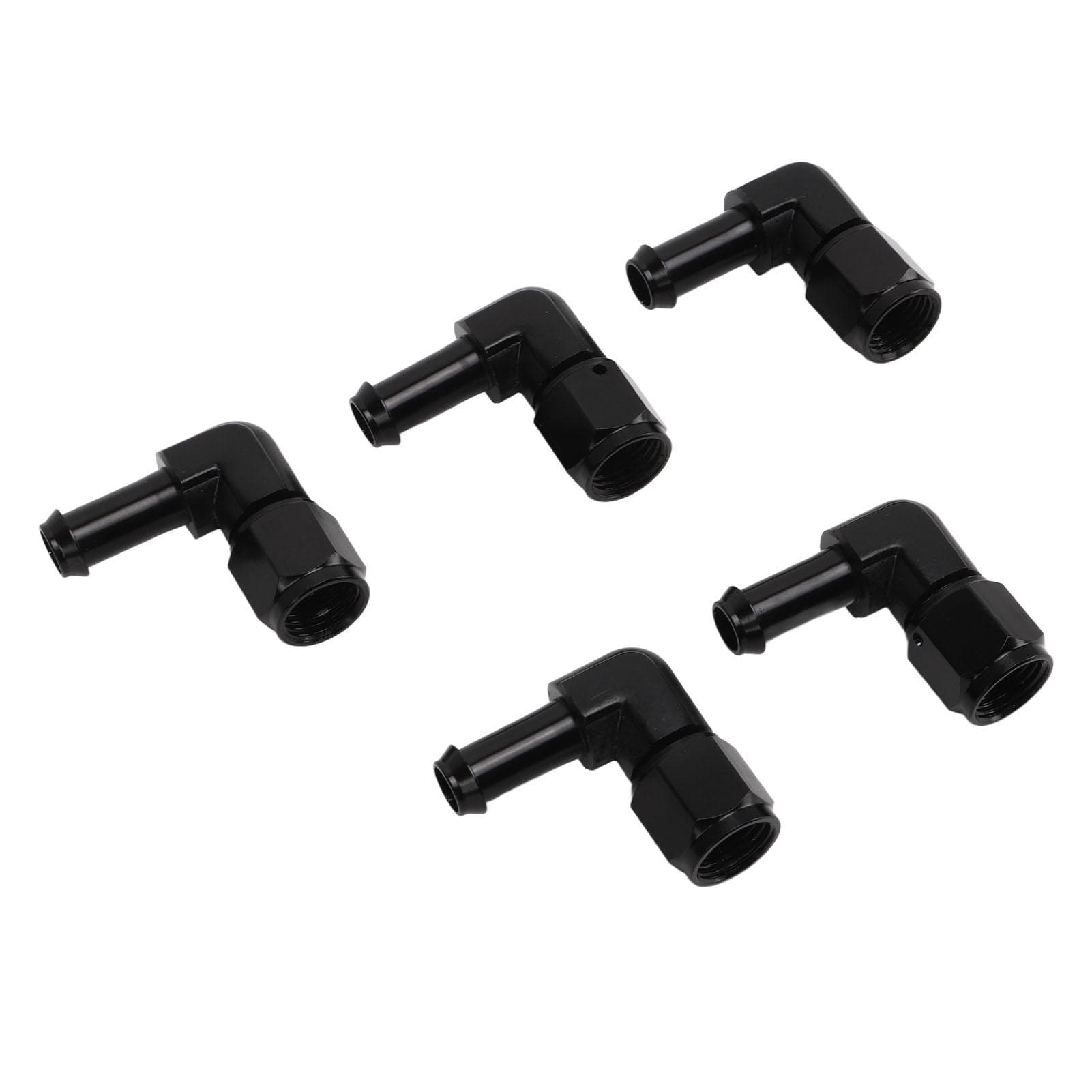 5 Pcs 90 Degree Fuel Line Fitting Adapter Leakage Prevention 6AN Female to 38in Barb Hose End