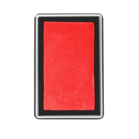 Fast Dry Craft Ink Pad Reusable Rectangular Solid Color Craft Finger Ink Pad for Office red