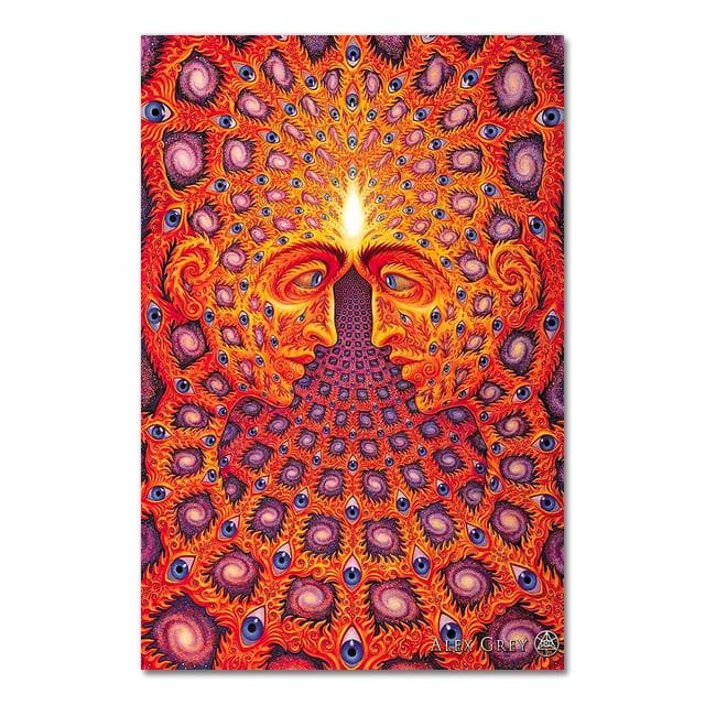 Alex Grey Psychedelic Trippy Tree Life Modular Pictures Modern Home Decoration Wall Art Canvas Prints Painting Bedroom Poster No Frame 50*70cm