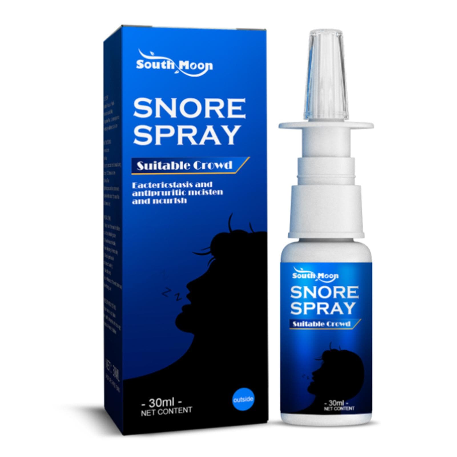 South Moon 30ml Snore Spray Herbal Ingredients Reduce Snoring Improve Nasal Congestion Relieve 30ml
