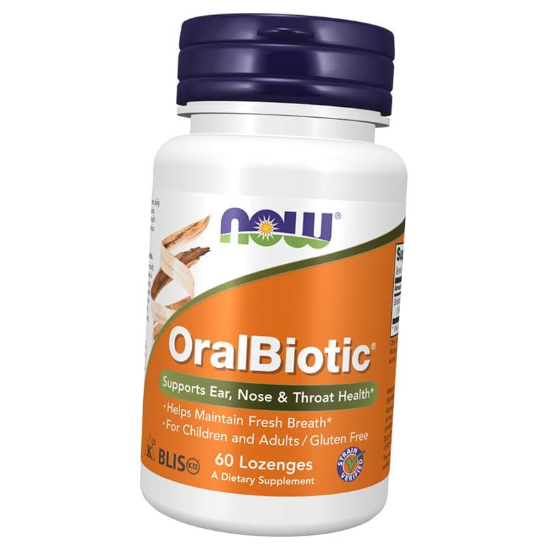 ENT Health Probiotic, Oralbiotic, Now Foods 60 Lozenges (72128045) 60Lozenges