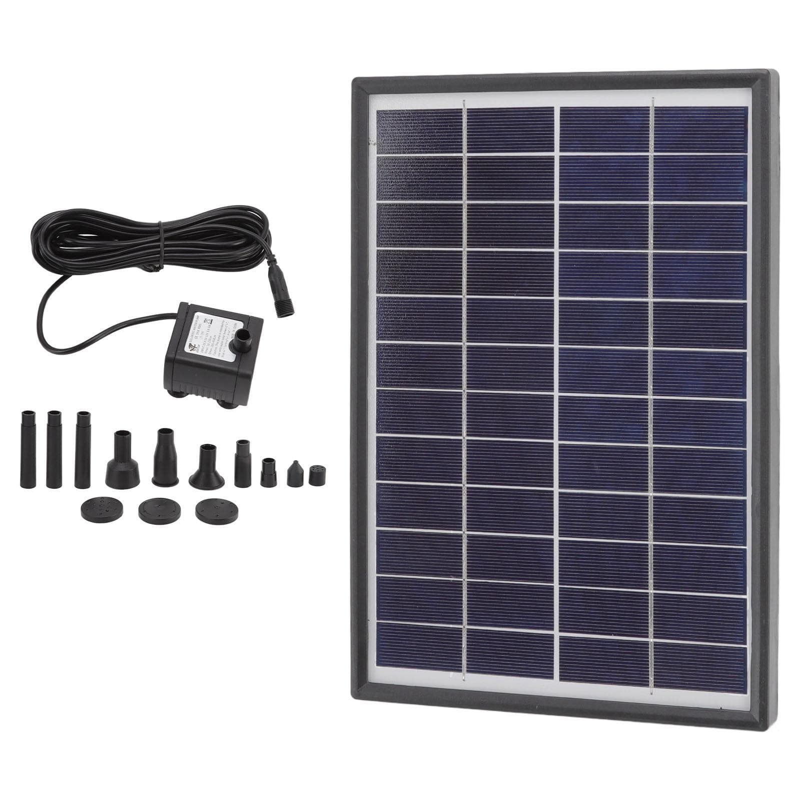 Solar Fountain Pump 12V 6W ABS Anti Clogging Filter Easy Cleaning Solar Powered Water Pump for