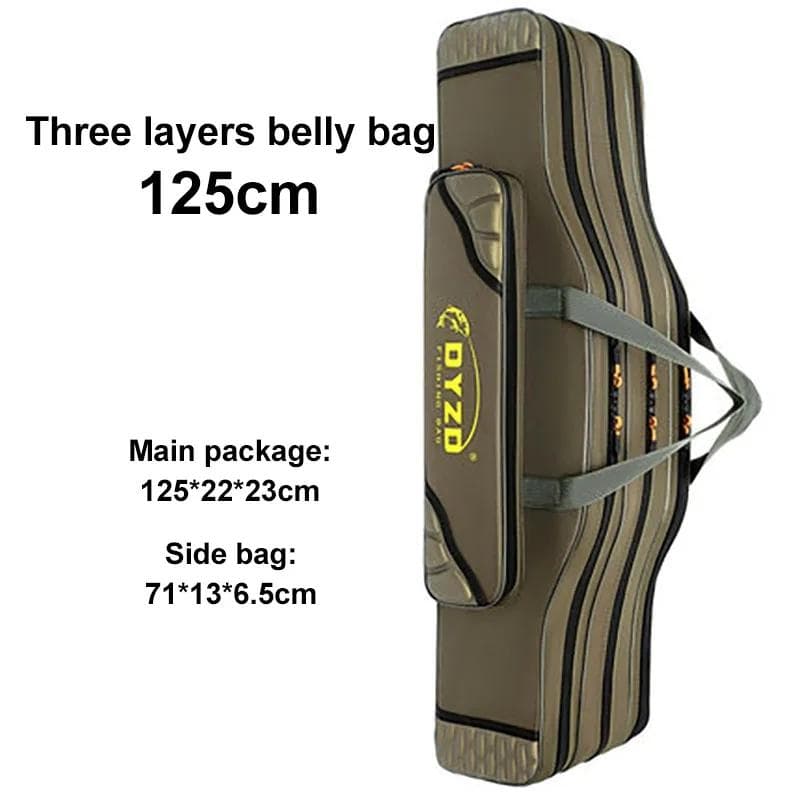 2/3/4 Layer 70CM-130CM Protable Foldable Fishing Rod Carrier Bag Fish Pole Tool Storage Bag Case Waterproof Fishing Tackle XA81G