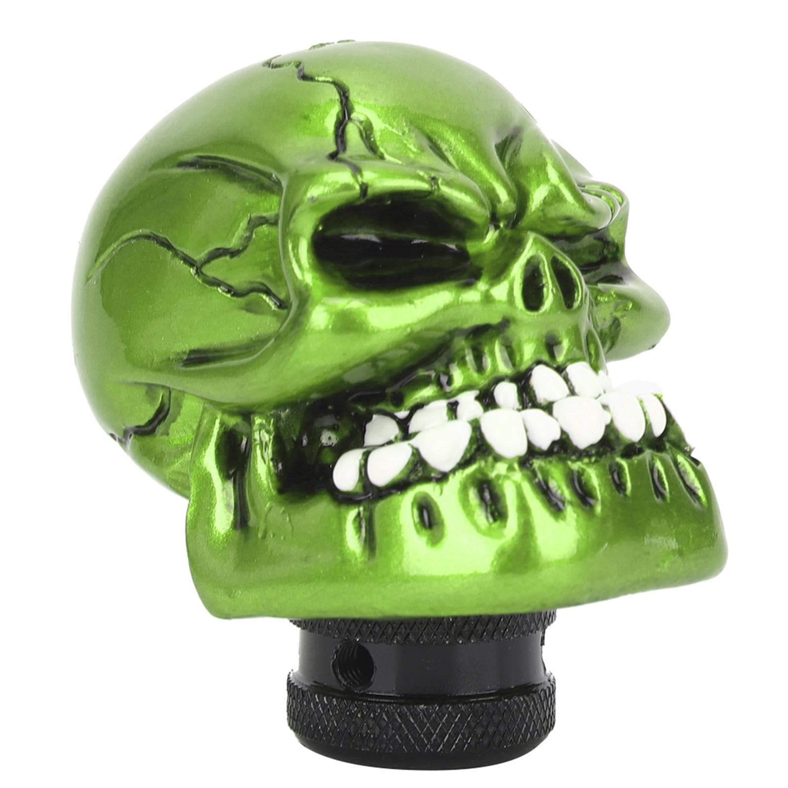 Skull Head Stick Manual Shift Knob Lever Modified Shifter Gear 8MM 10MM 12MM AdaptersBlack green