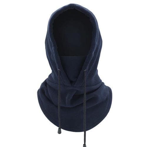 Winter Plush Warm Hat For Cycling Cap Ski Winter Windproof Cap Outdoor Sports Bib Cold Padded Hood Mask navy blue