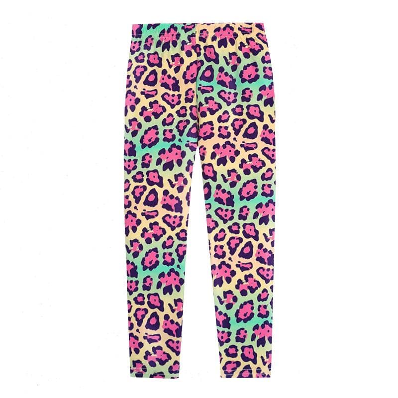 Girls Pant Spring Summer Kids Print Flower Leggings Children Slim Stretch Long Trousers Girl Clothing 130