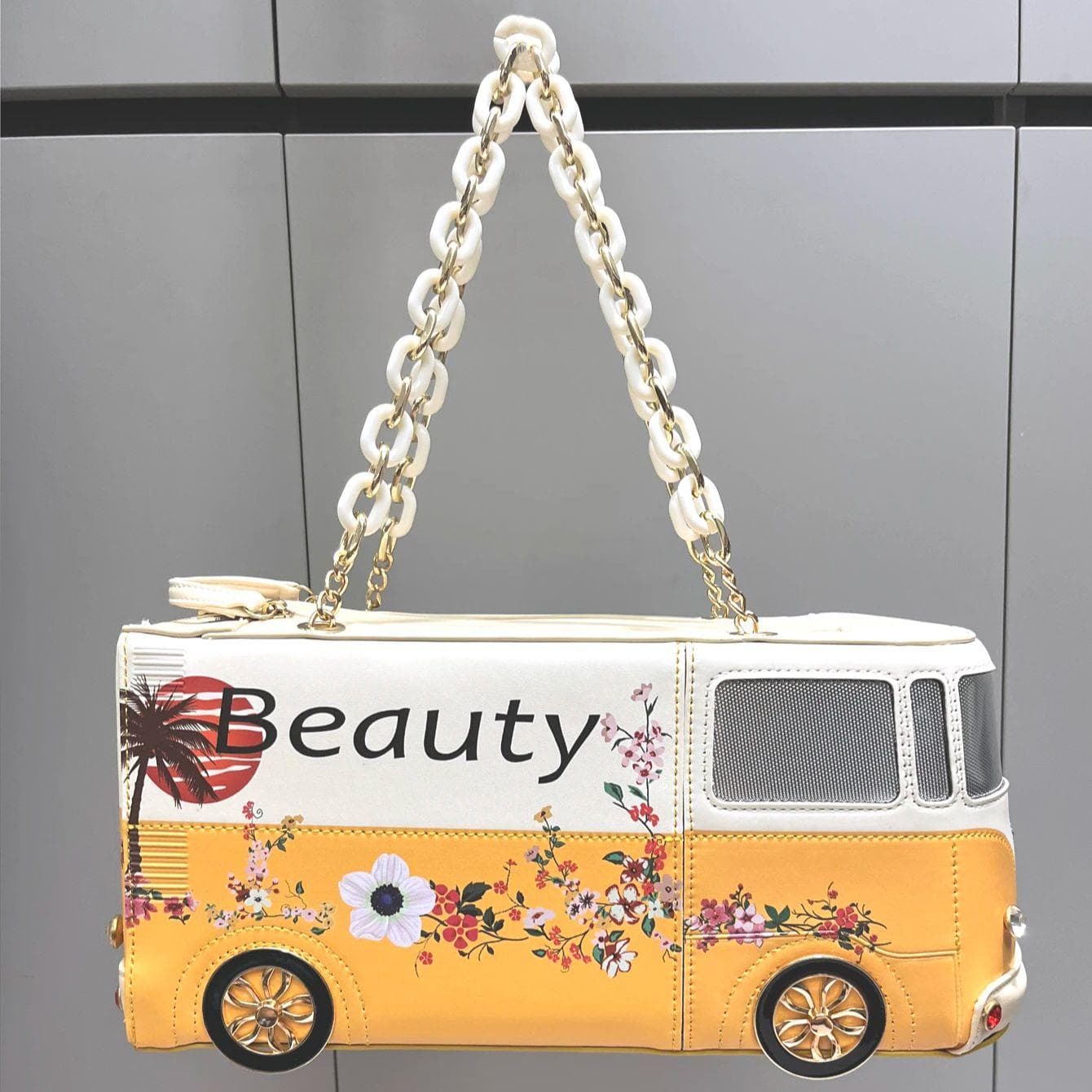 Luxury Designer Bags and Bags Funny Bus Shape Bag PU Leather Women's Evening Bag Wedding Party High Quality