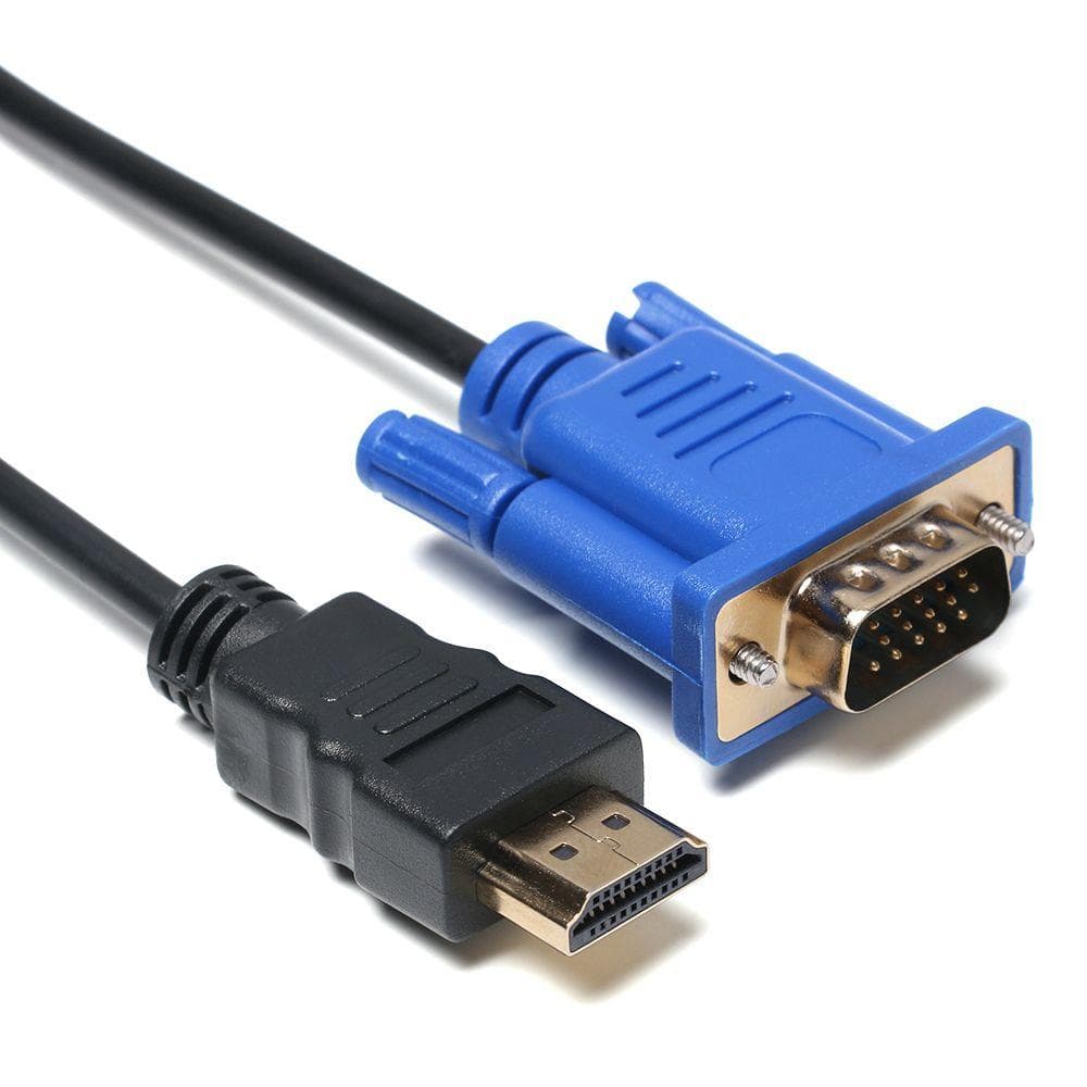 Connector Digital AV Adapter Cord Male to Male HDMI-Compatible To VGA Converter Display Output 1.8m blue