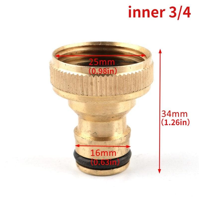 1pc Brass 1/2 3/4“ Thread Quick Connector Garden Irrigation Connector Faucet Nozzle Adapter Water Gun Joints inner 3/4