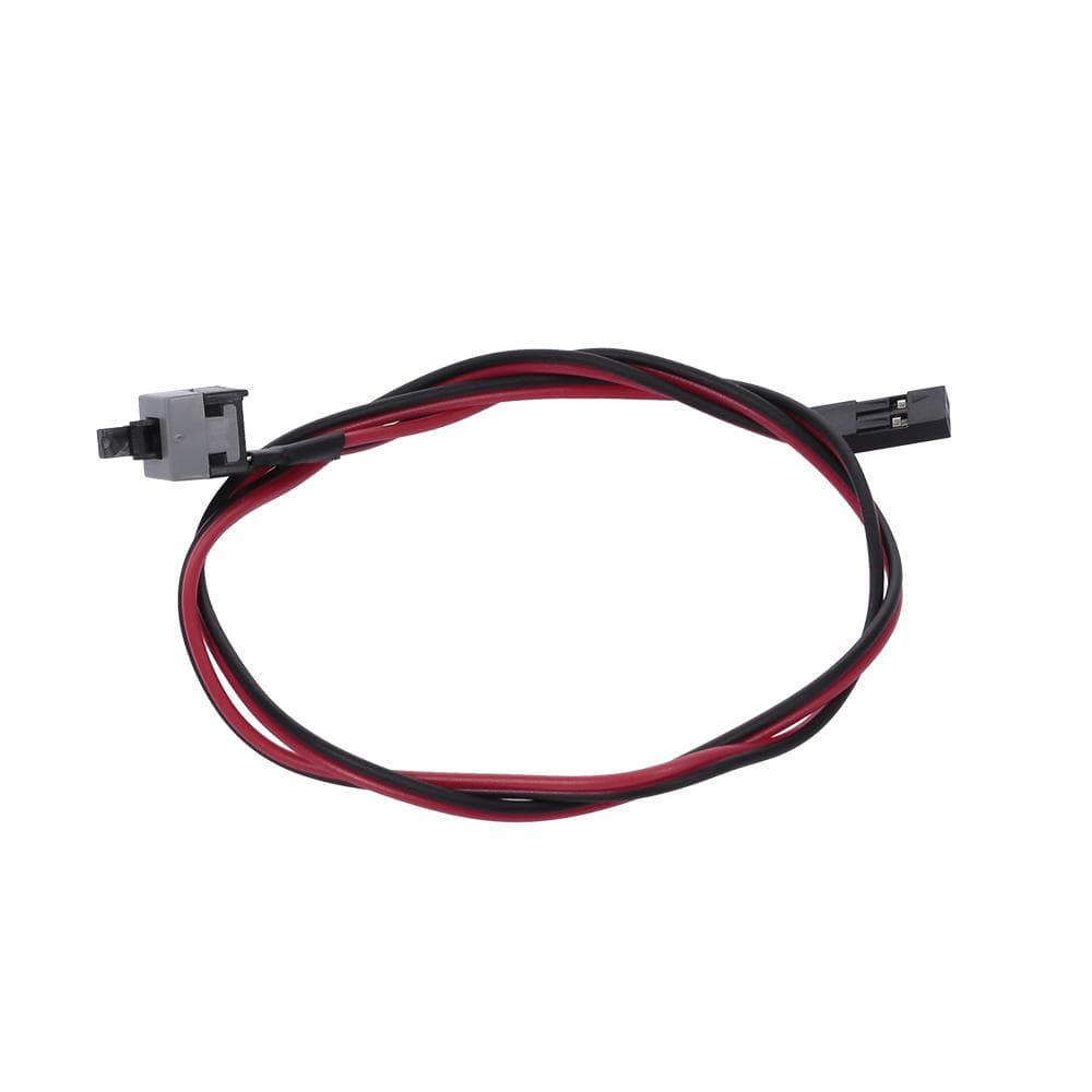 PC Power Cable 48cm 2 Pin SW Cable On/Off/Reset Push Button ATX Desktop Computer Case Motherboard Black Red