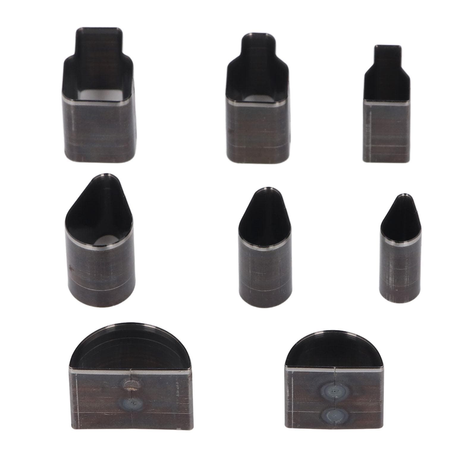 8Pcs Leather Cutting Die Set Oval Semicircle Quadrate Waterdrop Shaped Manual Punching Molding