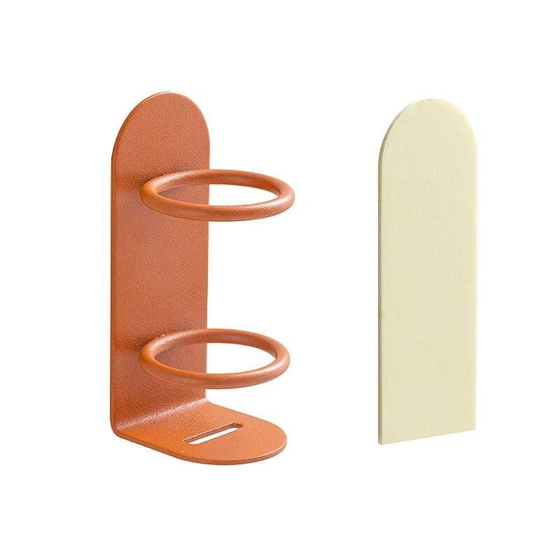 Wall-Mounted Electric Toothbrush Holder Metal Tooth Brush Holder Razor Holder Storage Shelf Space Saving Bathroom Accessories orange