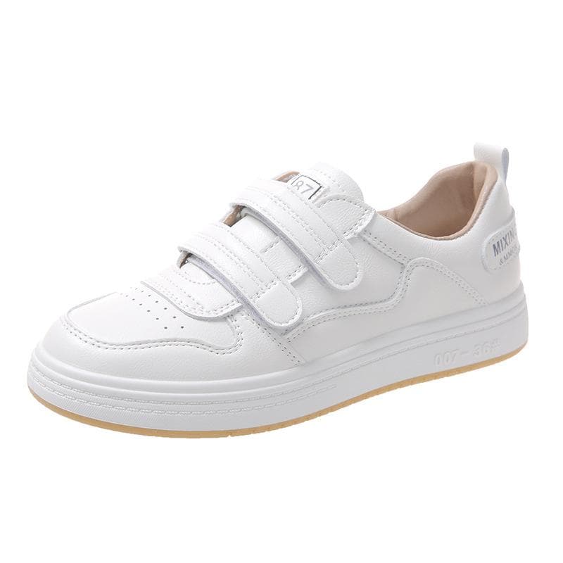 Flat Velcro Small White Shoes Women's Spring New Net Red Students All-match Casual Leather Sneakers 39