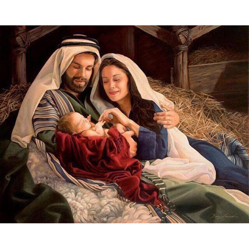 Diamond Embroidery Religion Diamond Painting Jesus Virgin Madonna Diamond Mosaic Rhinestones Picture 20X30CM