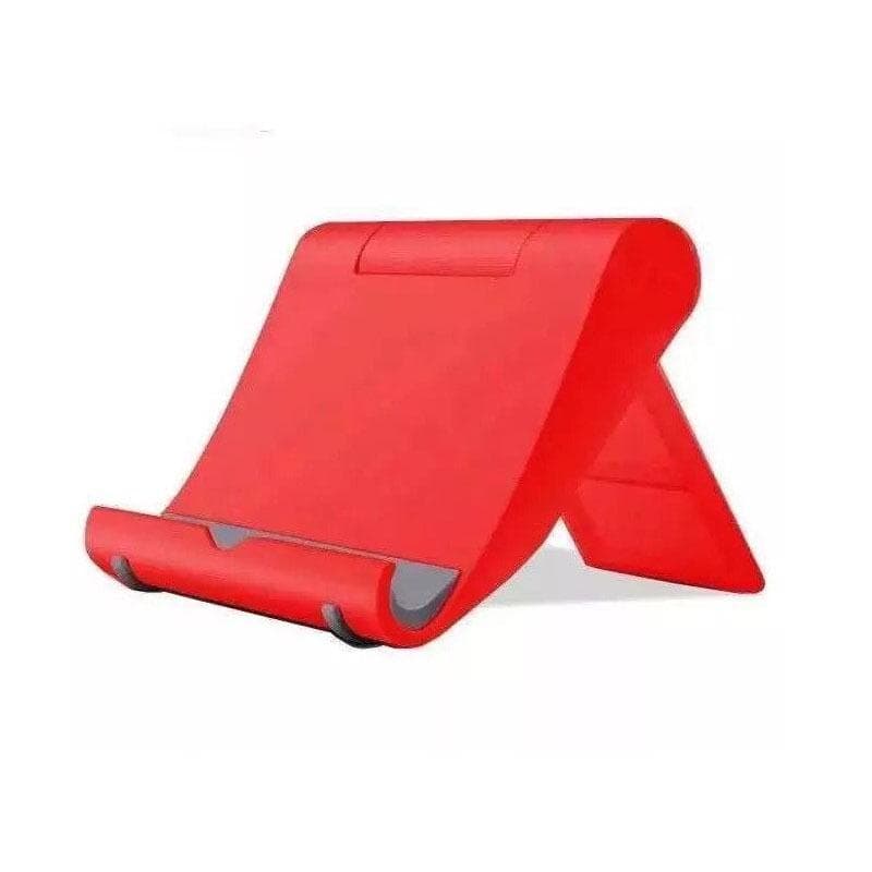 Adjustable Desk Cell Phone and Tablet Stand for iPhone and iPad, Portable Mobile Phone Holder Stand Smartphone Support red