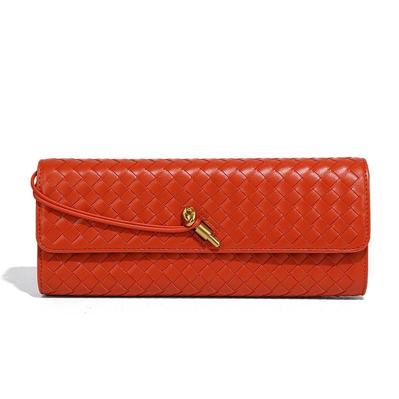 Personalized and High-end Woven Dinner Bag, Elegant Hand-held Shoulder Bag for Women, Vintage Horizontal Baguette Bag, Casual Crossbody Bag