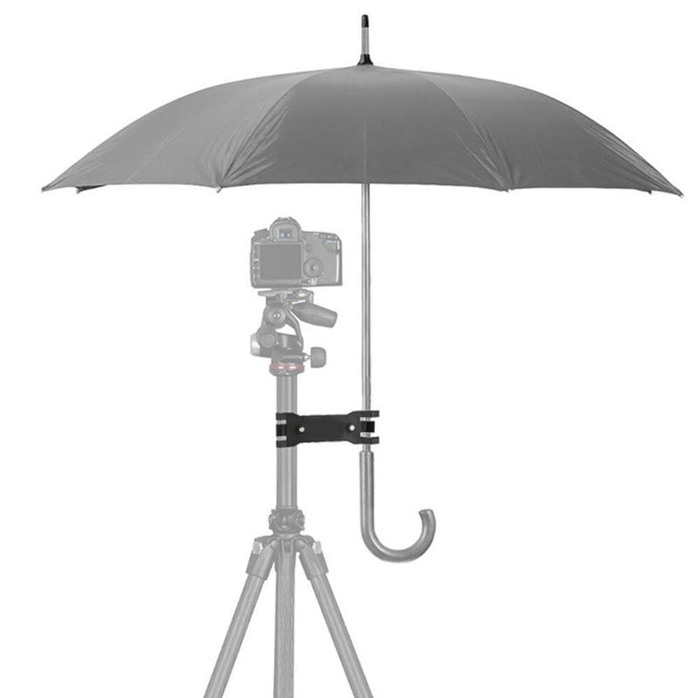 Photography Tripod Umbrella Clamp Umbrella Holder for Camera Tripod Photography Outdoor Clip black