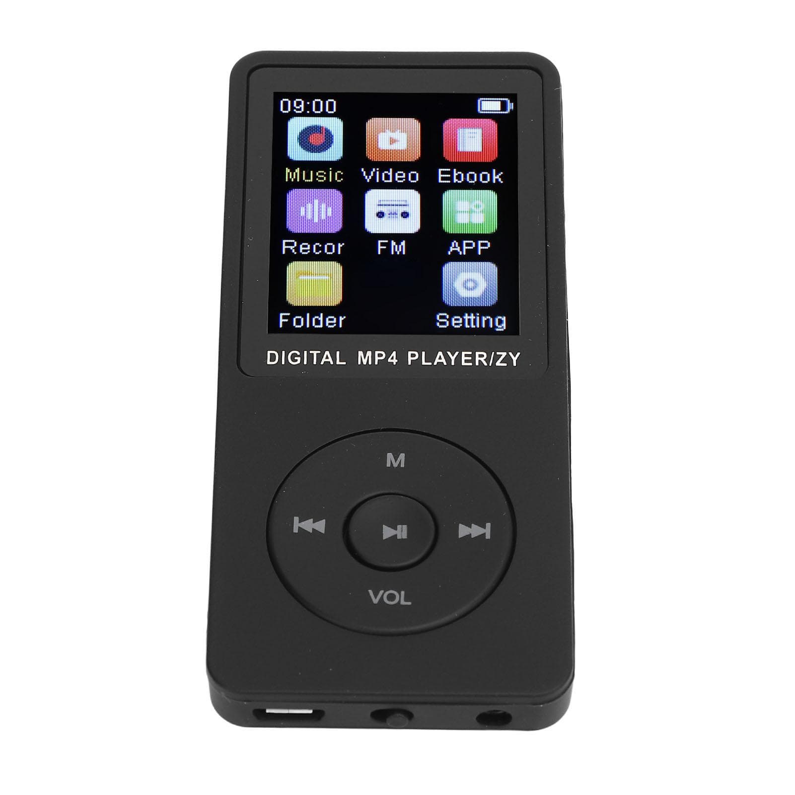 MP3 Player with Bluetooth 5.0 HiFi 1.8 Inch Screen Portable MP3 Music Player with FM Radio Voice black