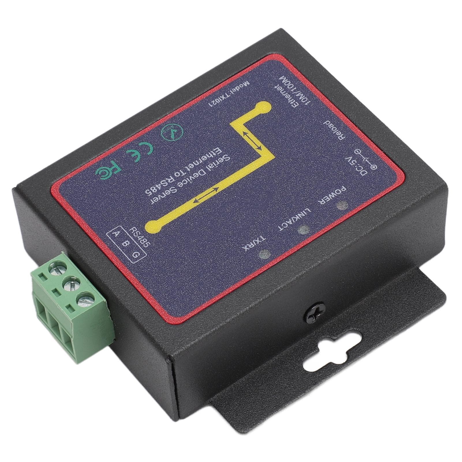 TXI021 RJ45 to RS485 Serial Network Adapter Industrial Grade TCP RTU Ethernet to RS485 Converter EU Plug