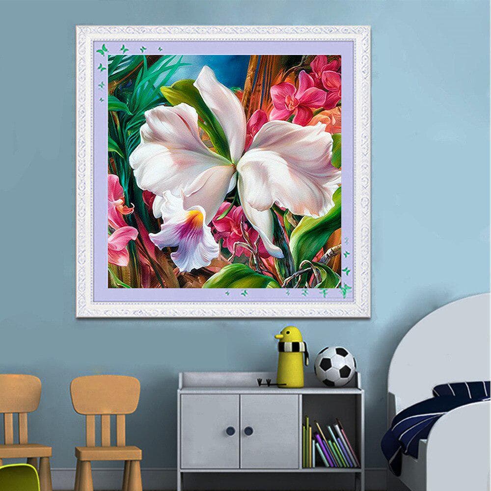 Diamond Painting Full Round Flower Diamond Mosaic Scenic Picture of Rhinestones Crystal Embroidery 30x30CM
