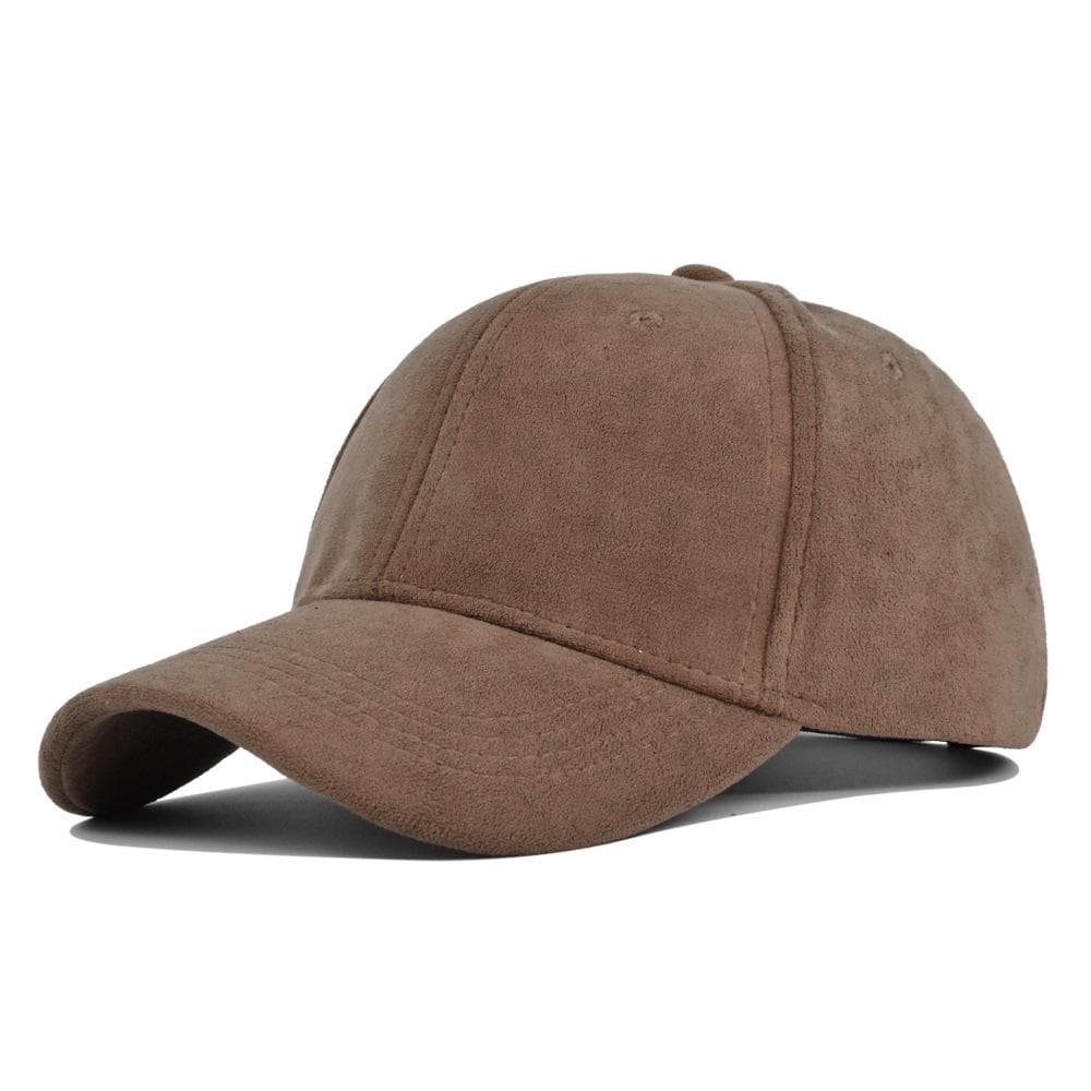 Solid Suede Retro Baseball Caps For Men Women Spring Autumn Street Snapback Hip Hop Hat Adjustable Faux Fur Sunscreen Visor Cap coffee