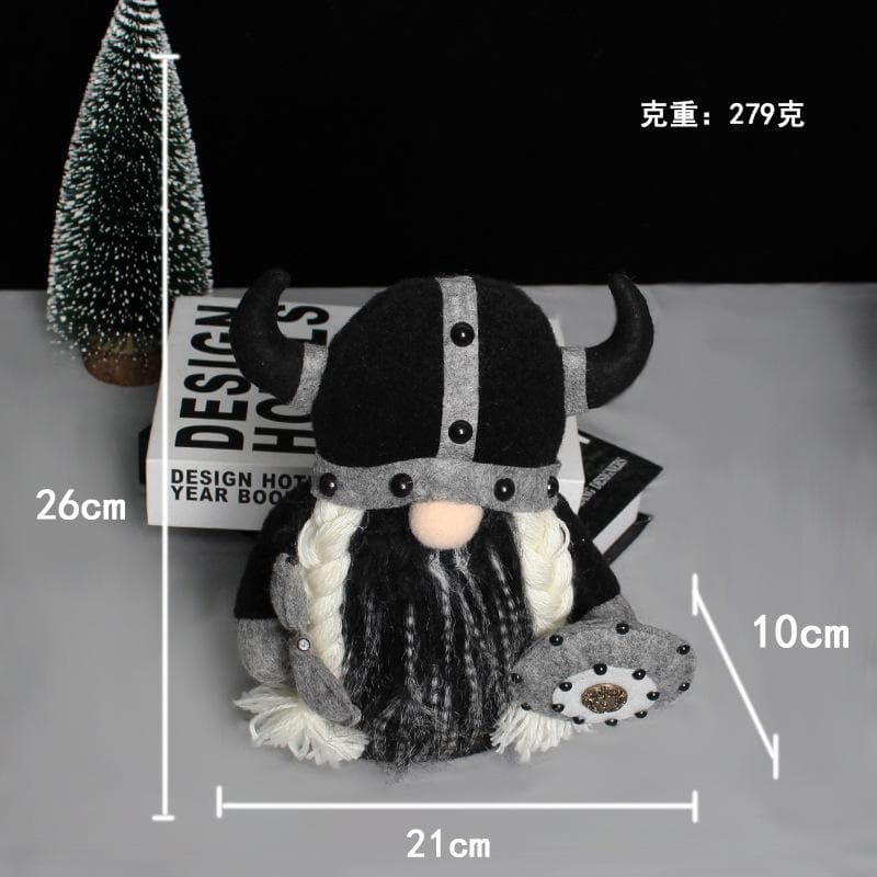 Viking Warrior Gnome Doll Knight Faceless Doll Plush Toys Plush Gnome Doll Ornament Faceless Doll Dwarf Doll Decoration No Box