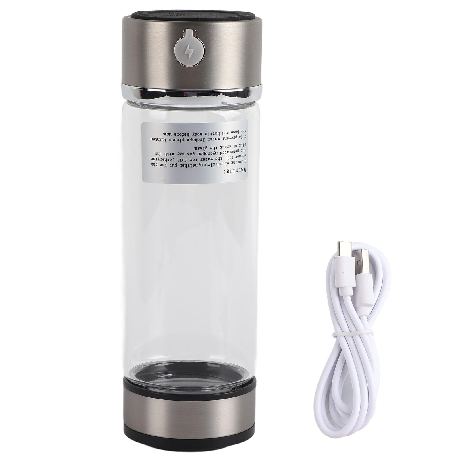 USB Charging Rich Hydrogen Water Purifier Filter Glass Bottle Portable Lonizer Cup L
