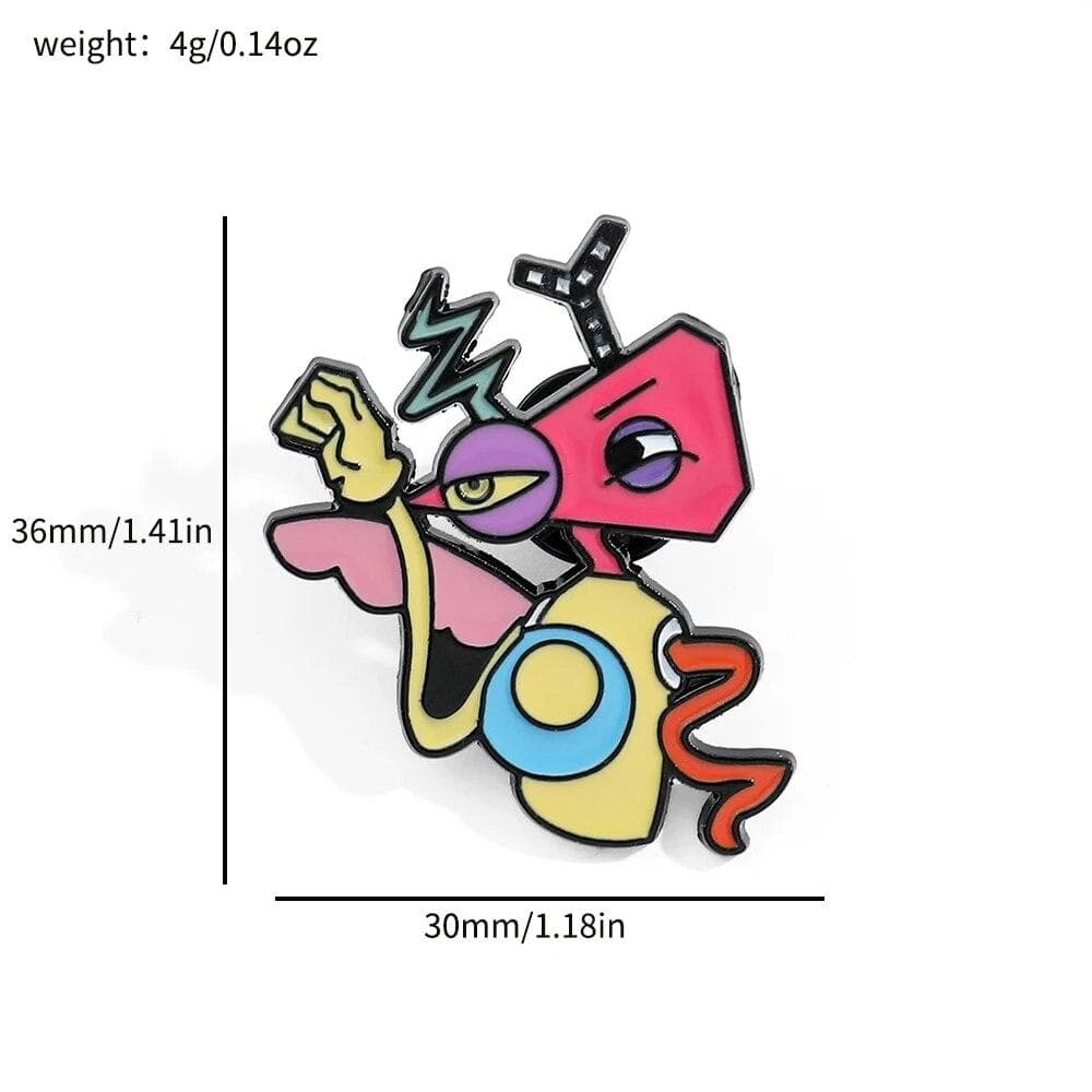 The Amazing Digital Circus Brooches Cartoon Character Peripheral Pomni Jax Enamel Lapel Pins Circus Theater Metal Badges for Backpack Accessories Gift