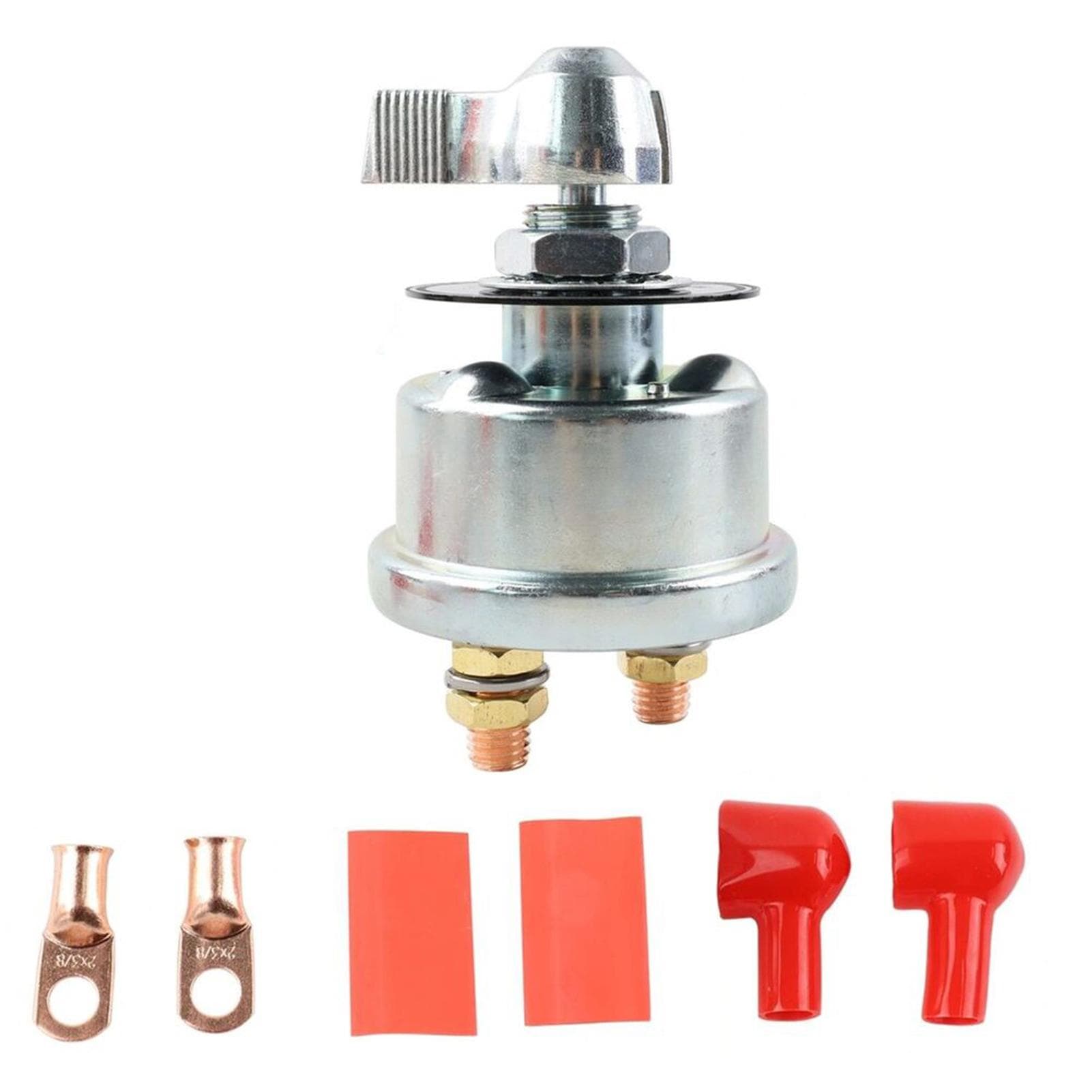 200A 12V-24V Master Battery Disconnect Switch Battery Power Cut Off Switch for Car Vehicle Truck silver