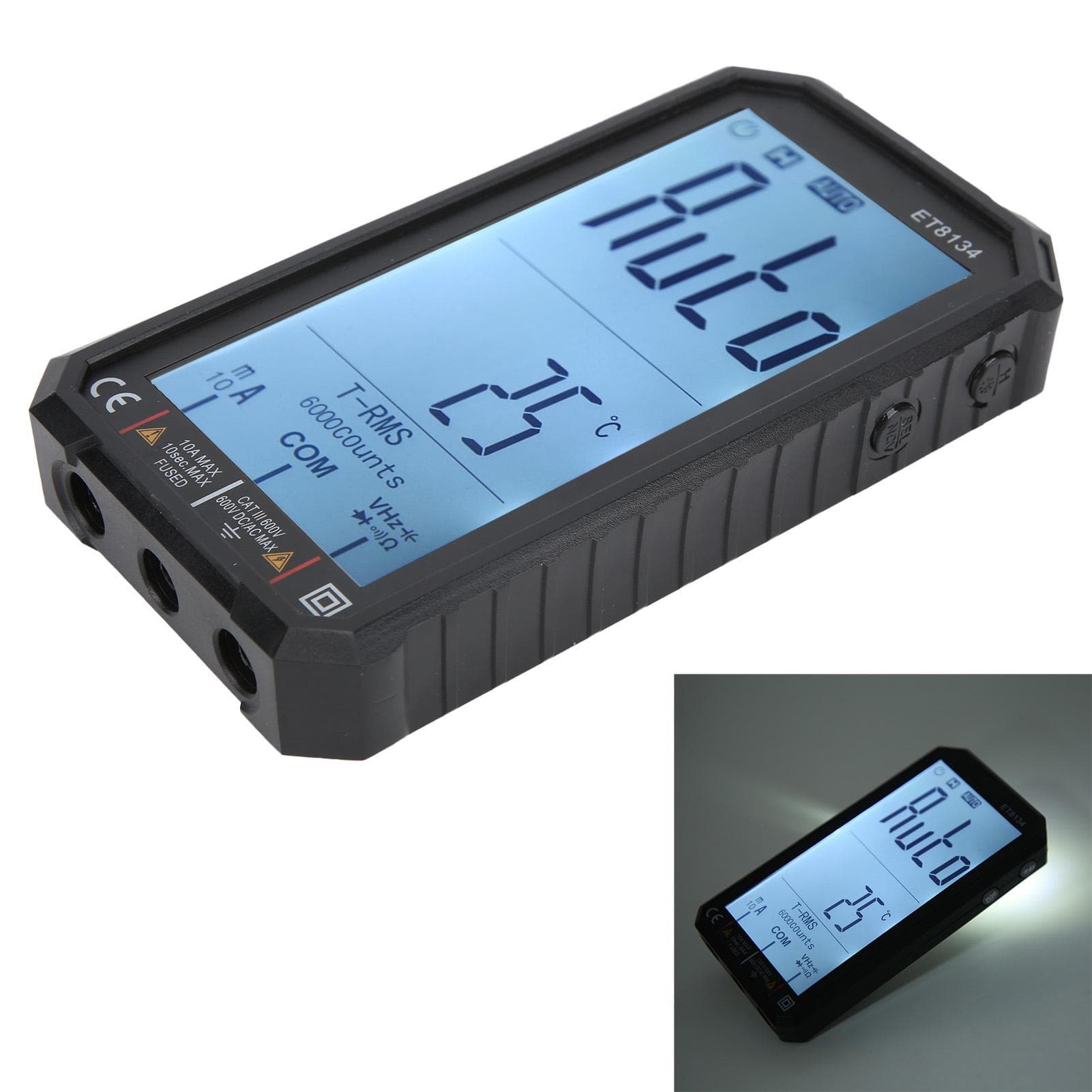 ET8134 Multi Function Multimeter LCD Automatic Multimeter with Alarm Function 10A 600V