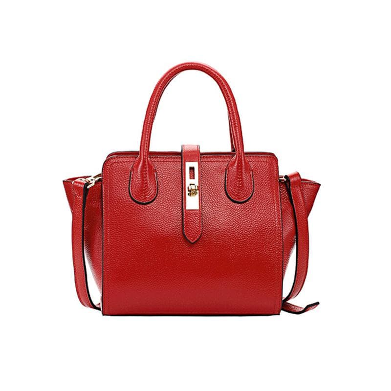 Spring and Summer Wing Bag with Hand-held Lychee Pattern Simple and Versatile Leather One-shoulder Diagonal Strap Bag for Women