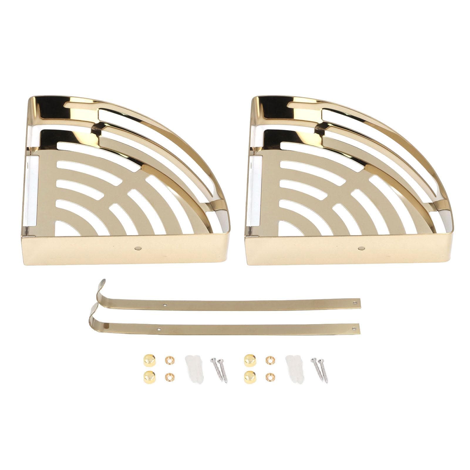 Corner Shower Shelves Wall Mounted Stainless Steel Bathroom Shower Organizers Triangular Storage