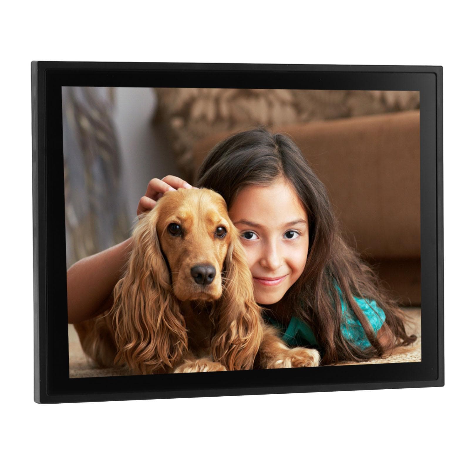 15 Inch Digital Photo Frame 100‑240V 1920x1080P Built in 32GB Memory Automatic On Off WiFi Digital EU Plug