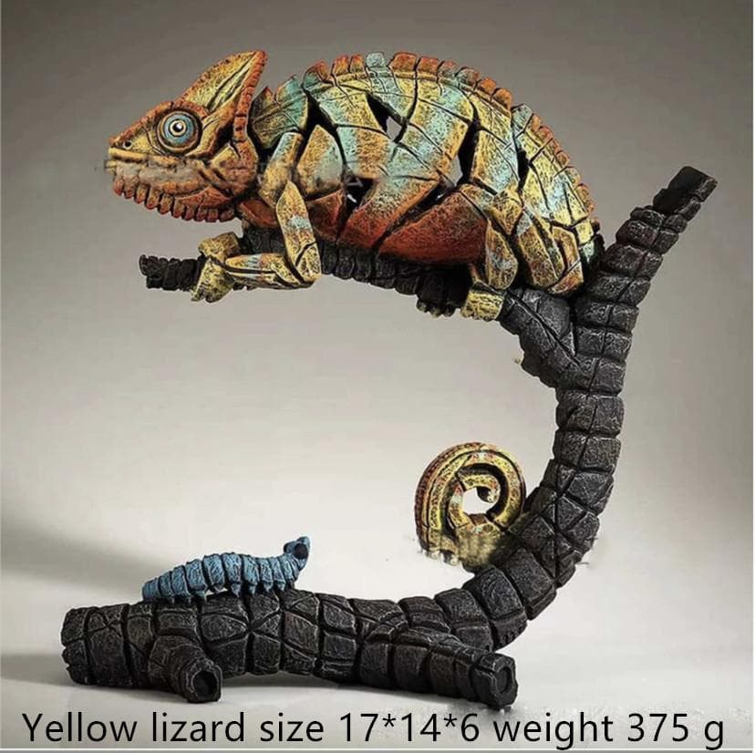 New Trends Contemporary Nordic Style Animal Sculpture Home Decoration Lion Tiger Bust of Edge Scenes Room Decor&Wall Chameleon