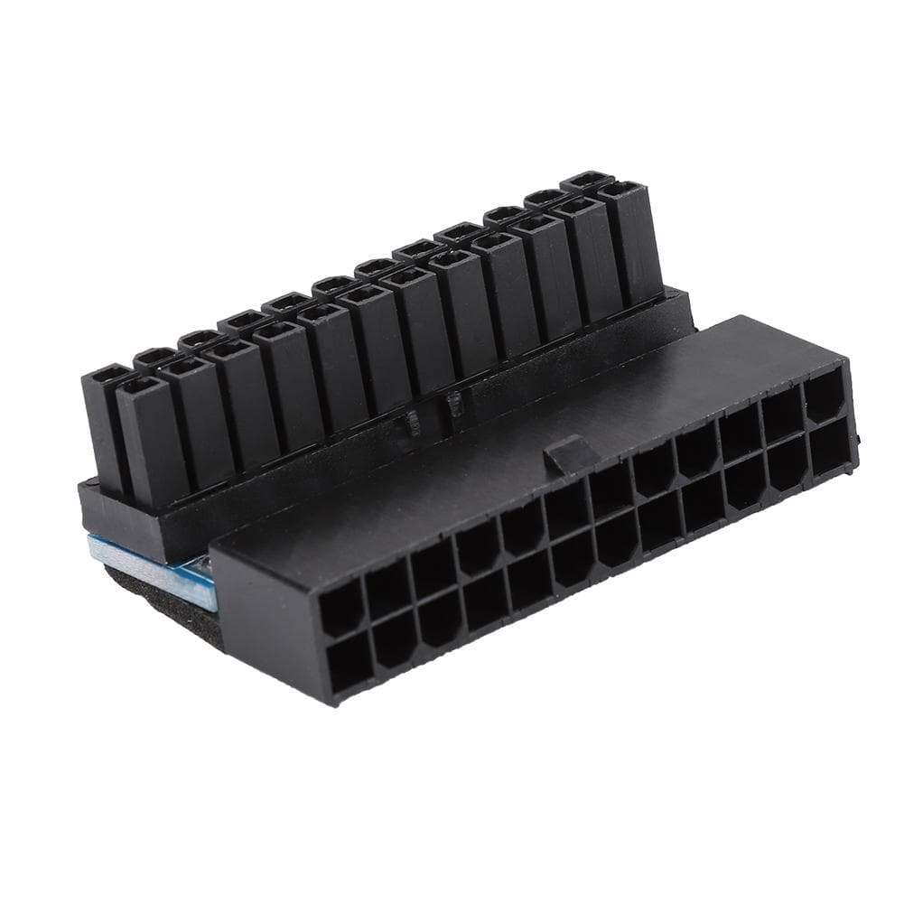 24Pin Female to 24Pin Male 90 Degree Right Angle ATX Power Connector Adapter