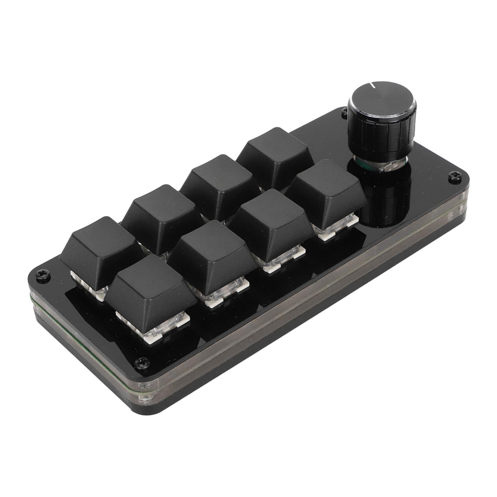 Mini 8 Key Keypad with Knob Customizable Programme Hot Swappable Blue Switch Keyboard Cable