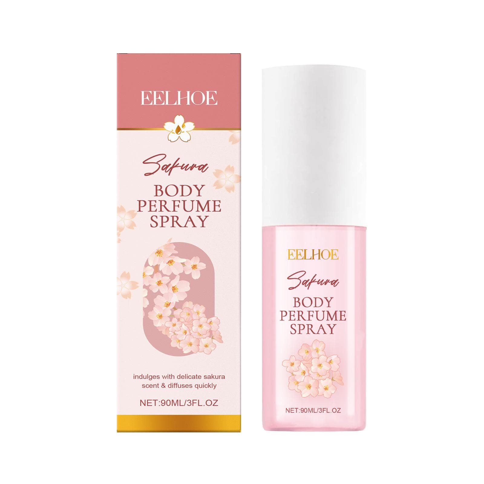 Sakura Body Care Set Gentle Cleansing, Hydrating, Moisturizing, Nourishing Skin, Fresh Fragrance perfume spray