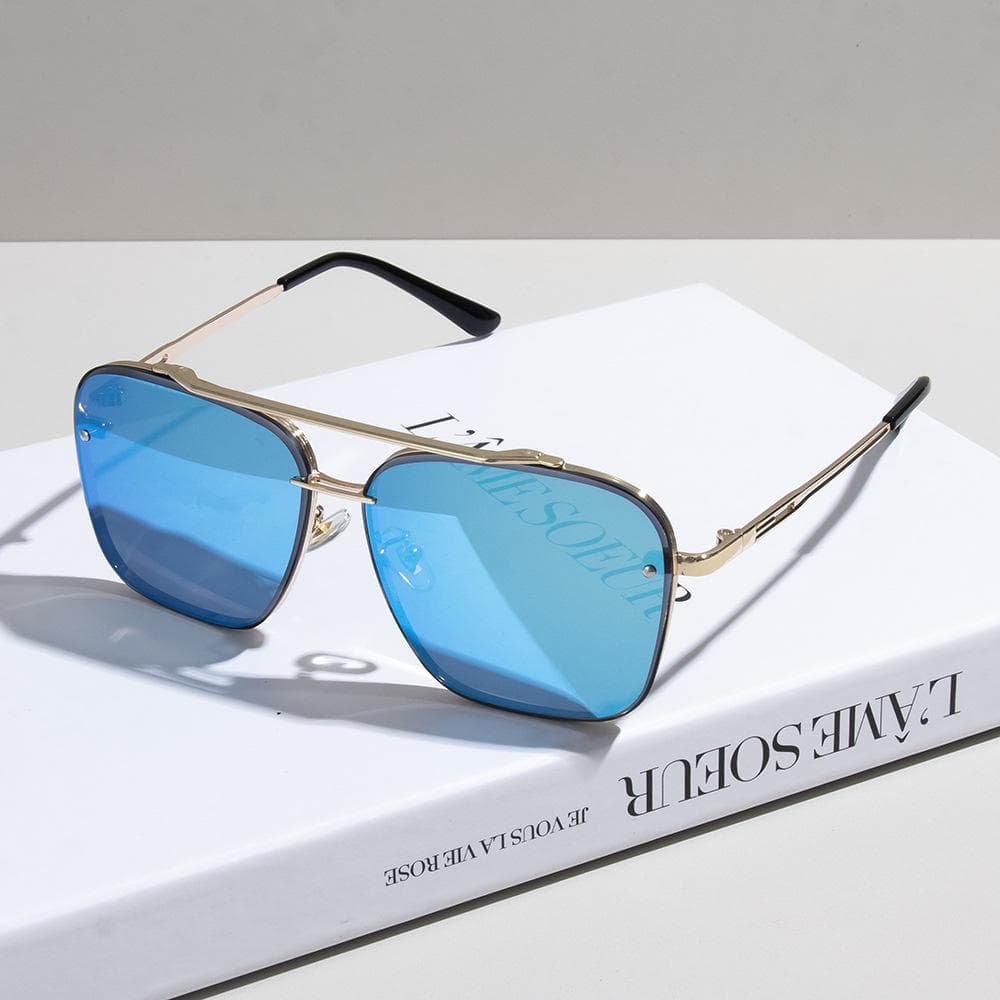Pilot Men's Driving Sunglasses UV400 Protection Anti Glare Cool Aviator Style Eyewear for Men Strong Light Resistant 1PC