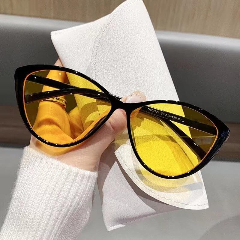 New Vintage Round Cat Eye Sunglasses Women Men Circular Sun Glasses Oval Eyewear for Male Female MULTI