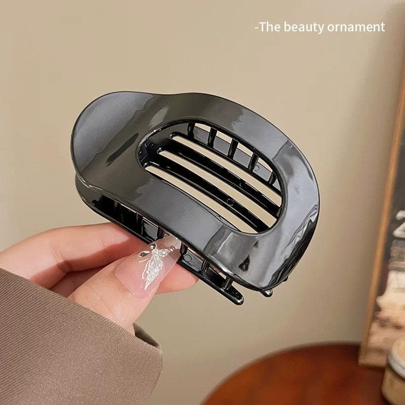 Fashion Oval Hair Claw Clip for Women New Design Leopard Matte Curved Flat Styling Barrettes Acrylic Lying Down Hair Accessories 1PCS