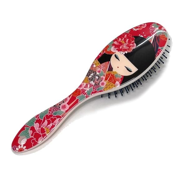 Kimmidoll HANA Hair Brush Comb Scalp Massager Japanese Kokeshi Doll Design